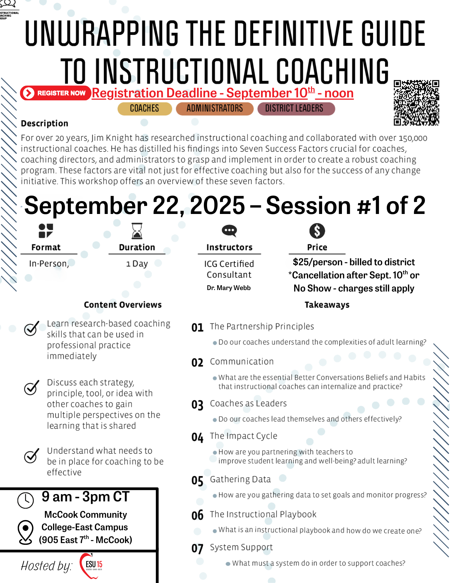 Jim knight's coaching session 1 details